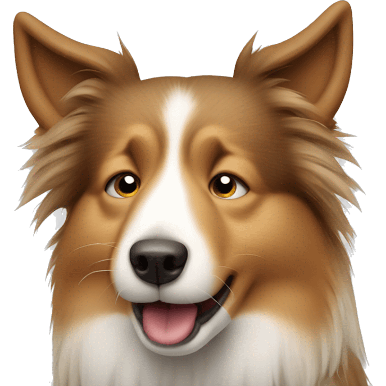 Shetland sheepdog crying emoji