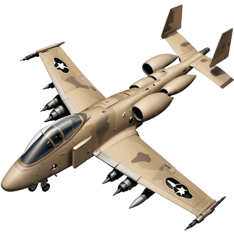 Warthog Jet (A-10 Thunderbolt II) - Fairchild Republic (Model Year: 2022) (Iconic colour: Desert camo) emoji