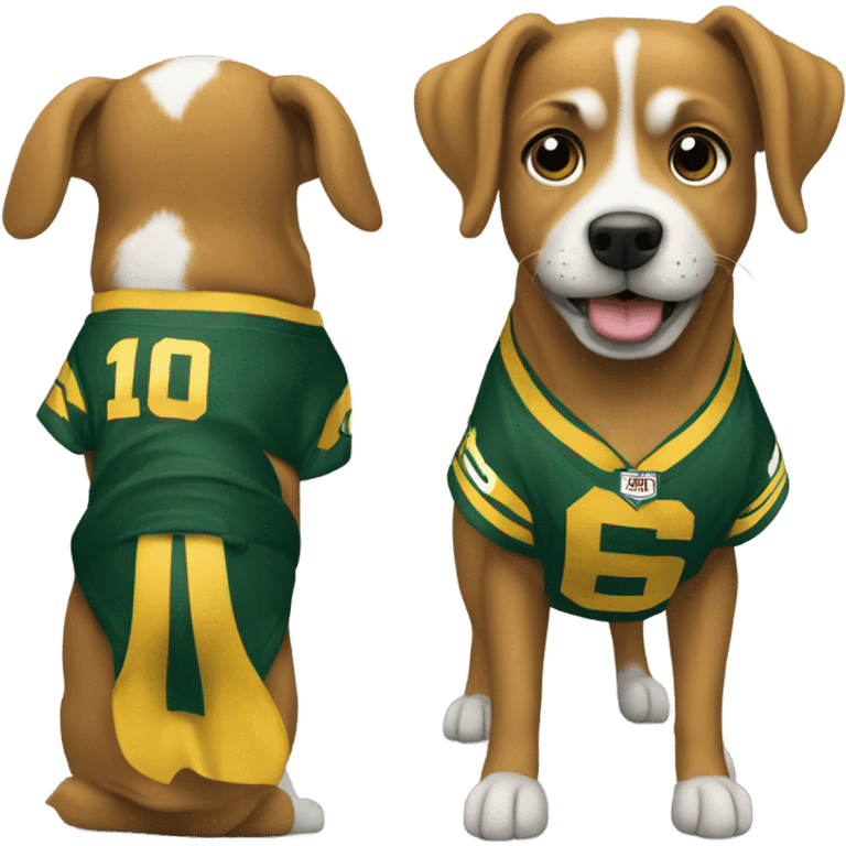 Green Bay packer dog  emoji