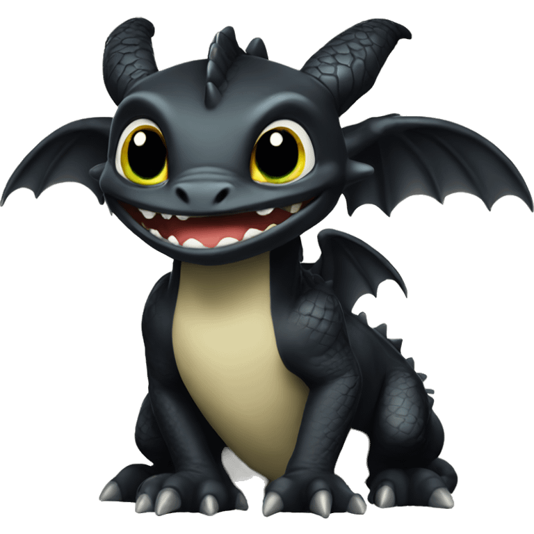 Toothless dragon emoji