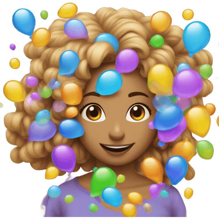 chica con burbujas  emoji