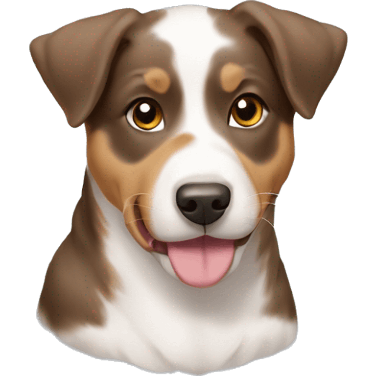 Australian Shepherd, pitbull terrier mix puppy emoji