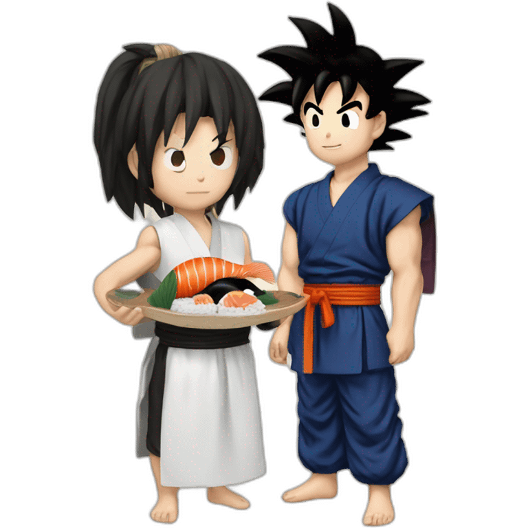 Songoku et sushi emoji