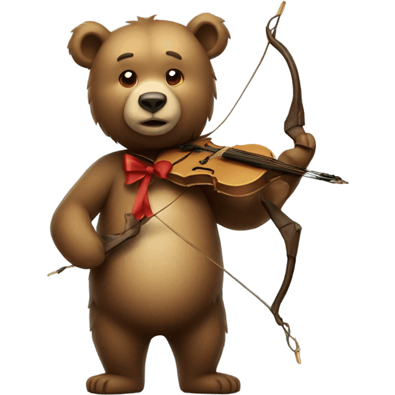 Bear having a bow emoji