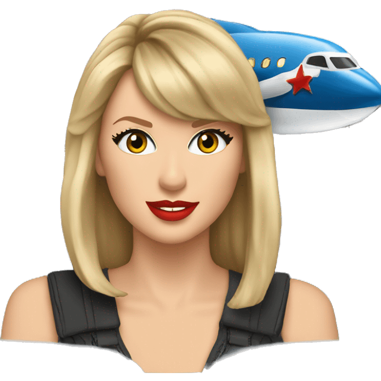 taylor swift riding a jet plane emoji