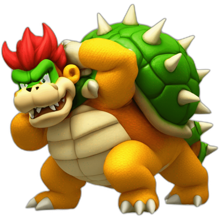 Bowser killing mario emoji