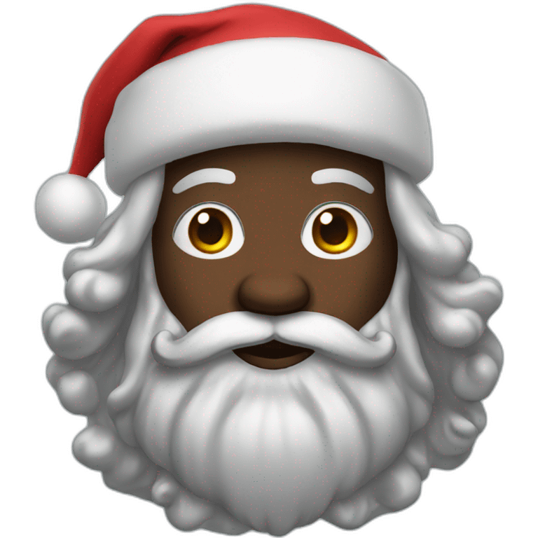 black santa with long hair emoji