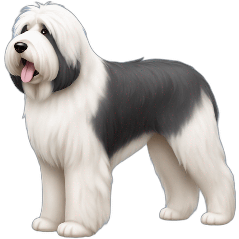 Dog old english sheepdog full-height emoji