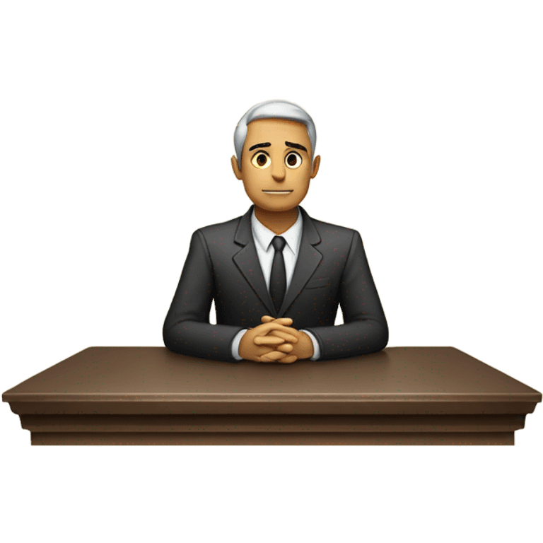 person on witness stand emoji