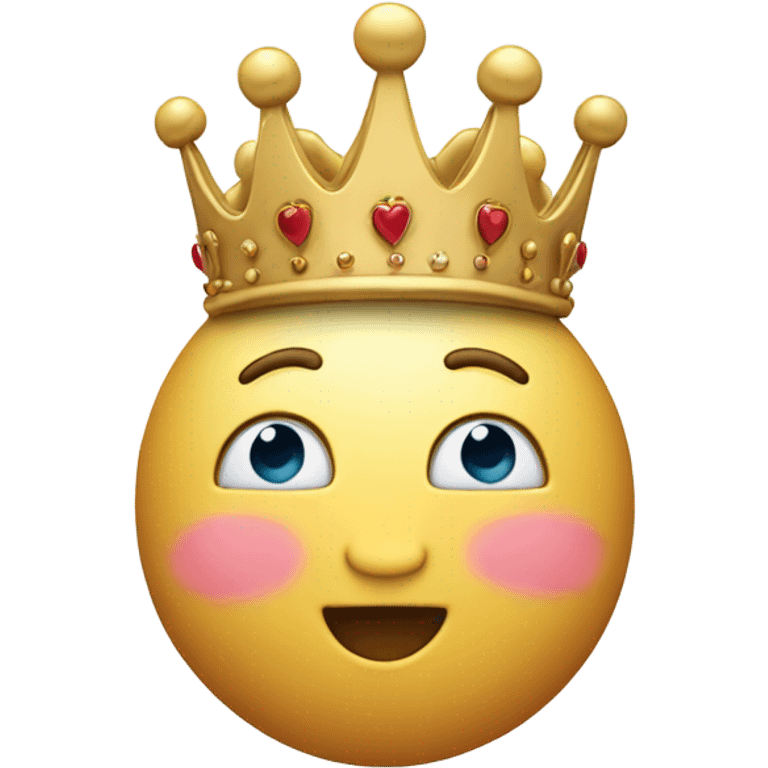 Love heart wearing a crowns with hands emoji