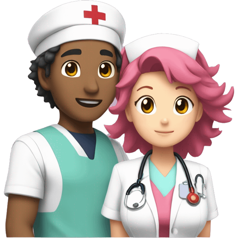 Brock and Nurse Joy emoji