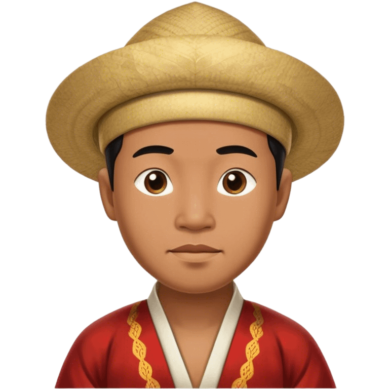 Cinematic Realistic Ho Chi Minh Portrait Emoji, depicted as a determined revolutionary leader in traditional attire with a humble expression, rendered with lifelike textures and soft natural lighting that captures his enduring legacy. emoji