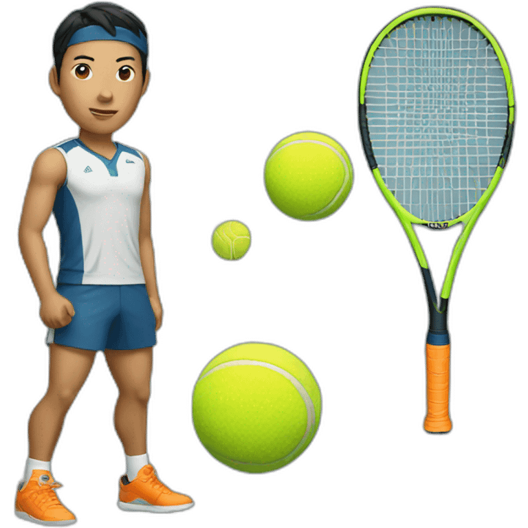 Asian tennis player emoji