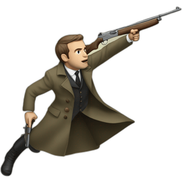 Emanuel Macron hunting emoji