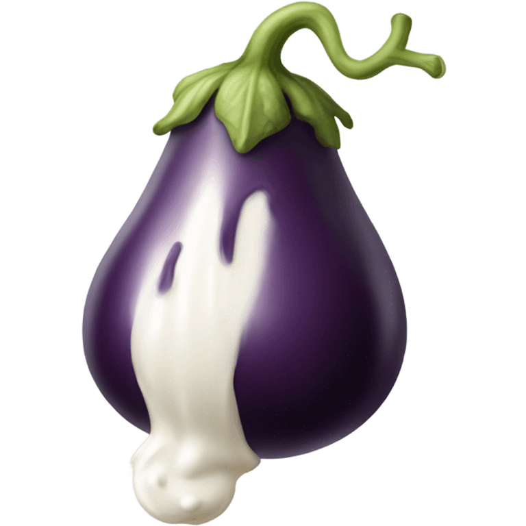 eggplant with white stuff on it emoji