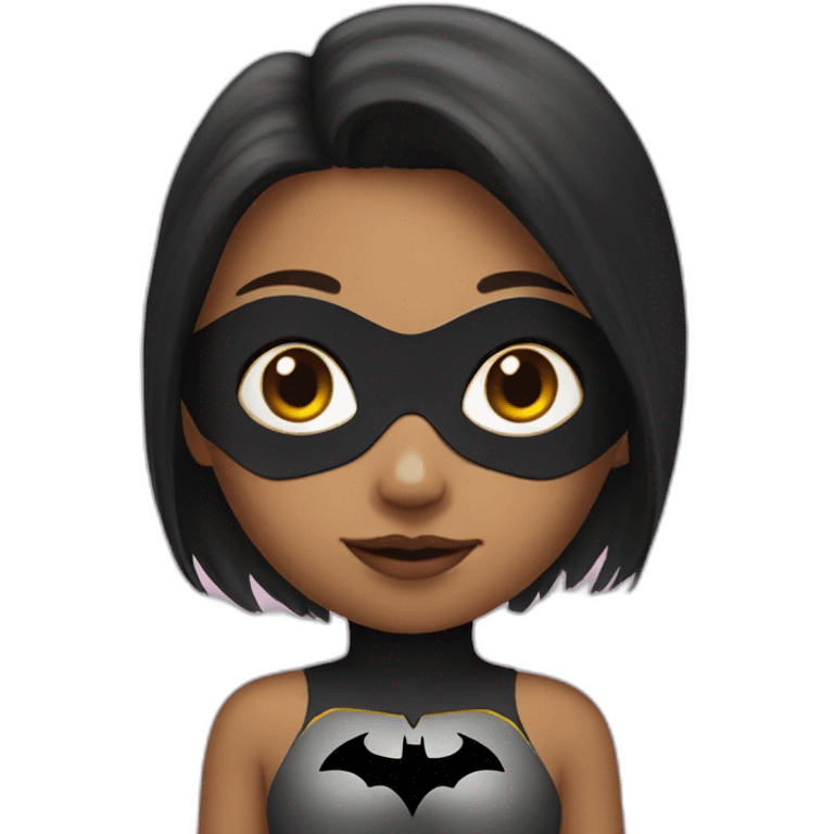 Girl with batman emoji