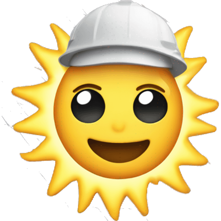 sun shining on solar panel turining into electricity emoji