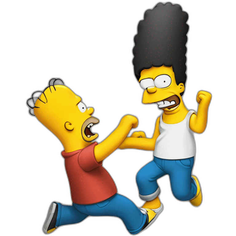 Homer simpson attacking bart emoji