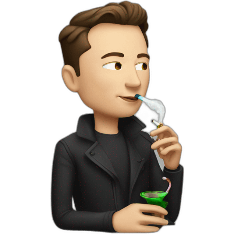 Elon Musk smoking shisha emoji