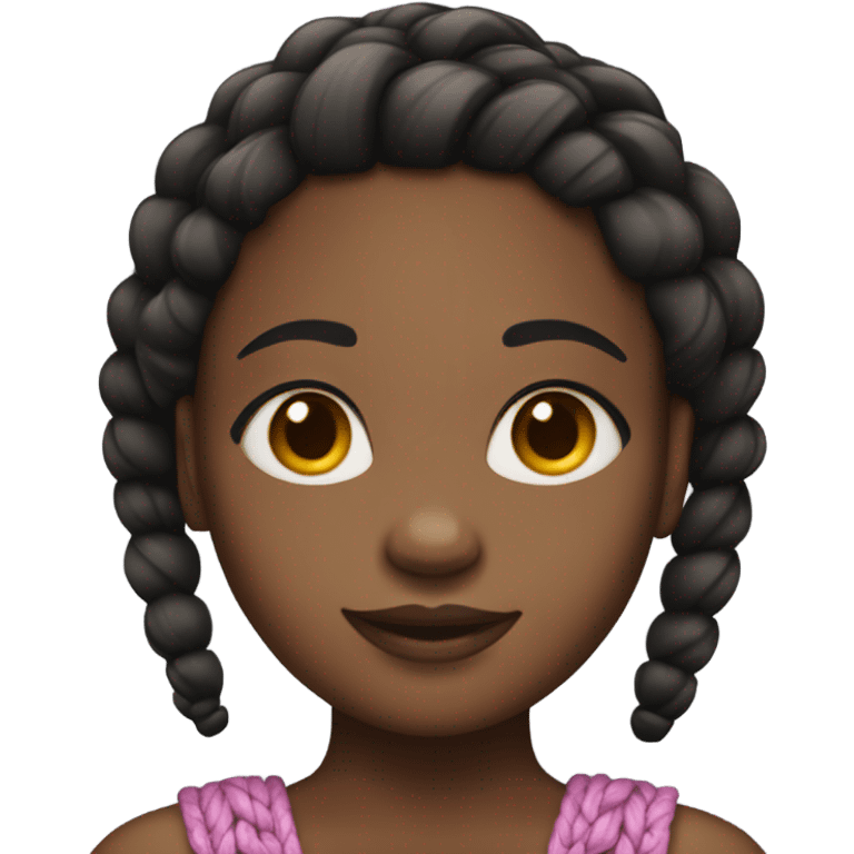 Black girl with braids emoji