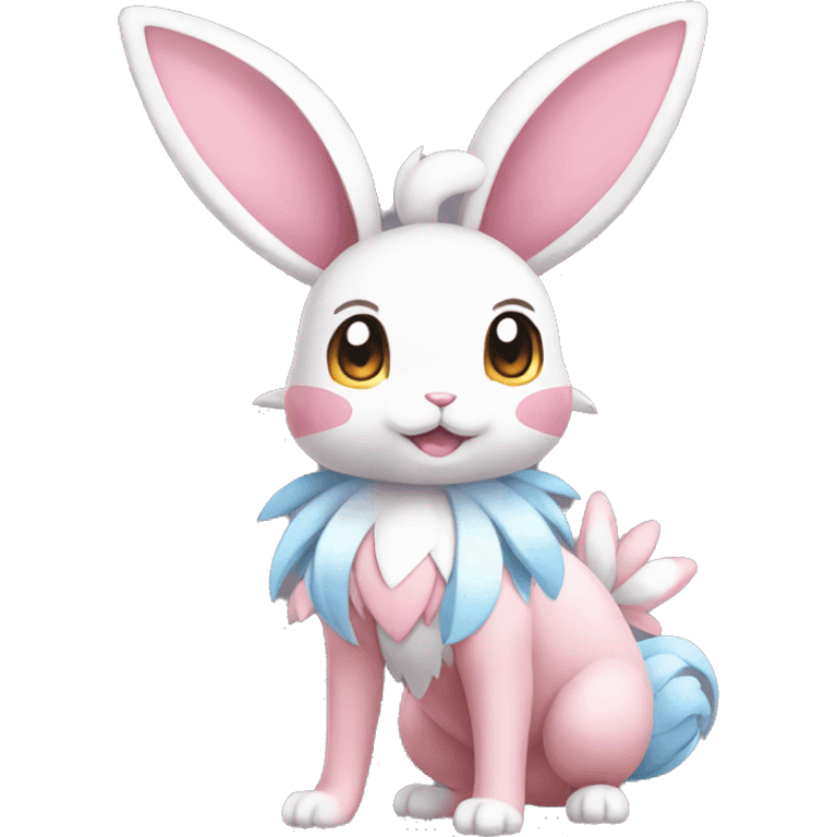 Sylveon-Bunny-Pokémon full body emoji