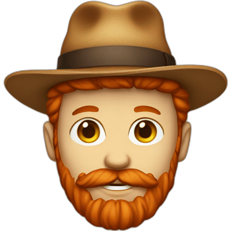 red bearded male with a hat emoji