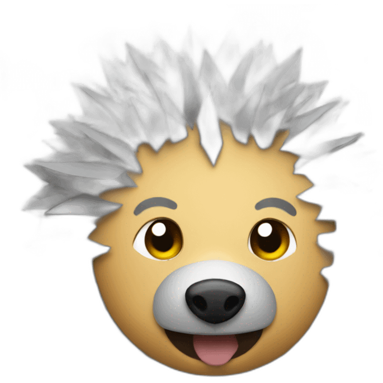 Edgehog with duct tape emoji