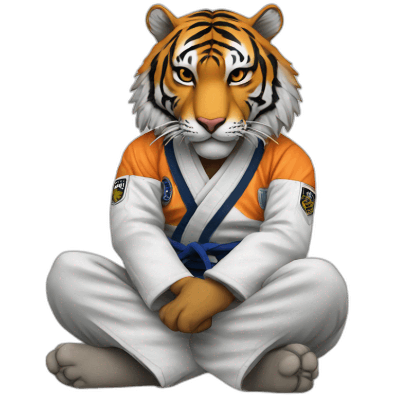 BJJ seated guard  Tiger  emoji