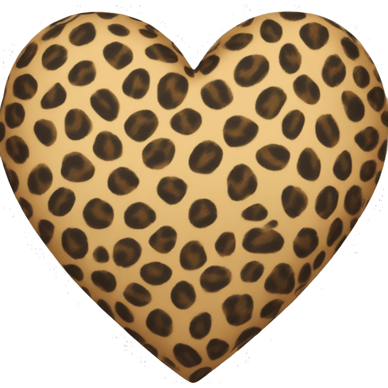 leopard print heart emoji