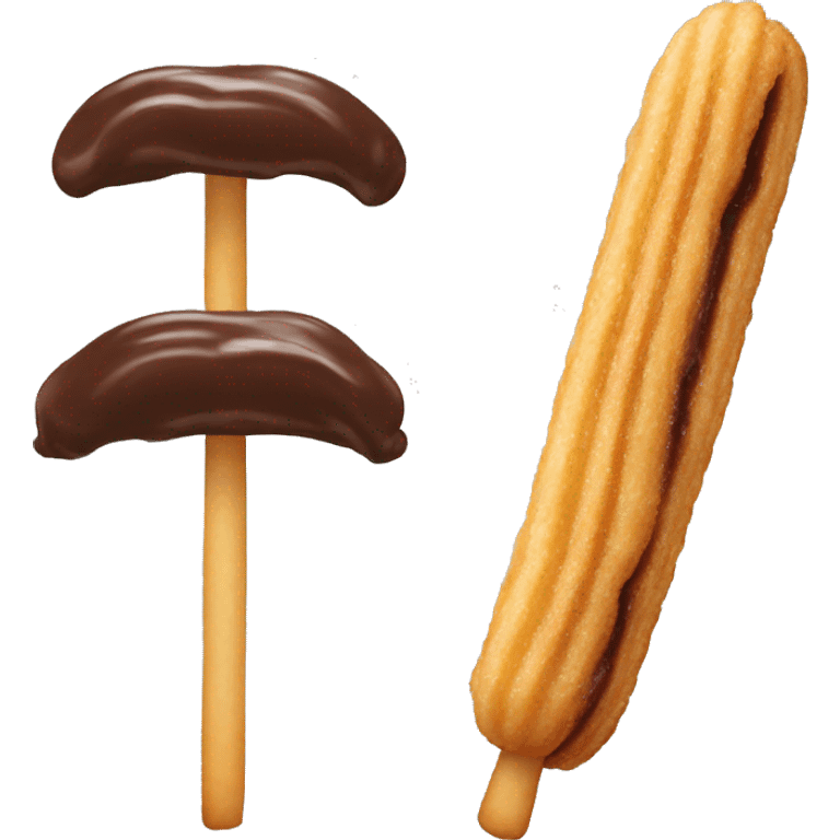 Chocolate dipped churro emoji