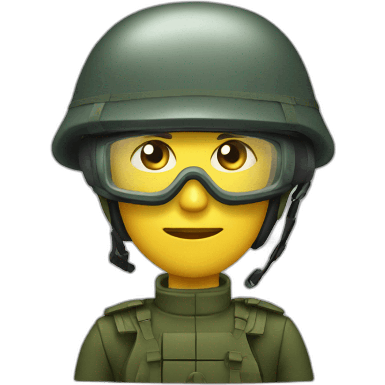 Militar con casco  emoji