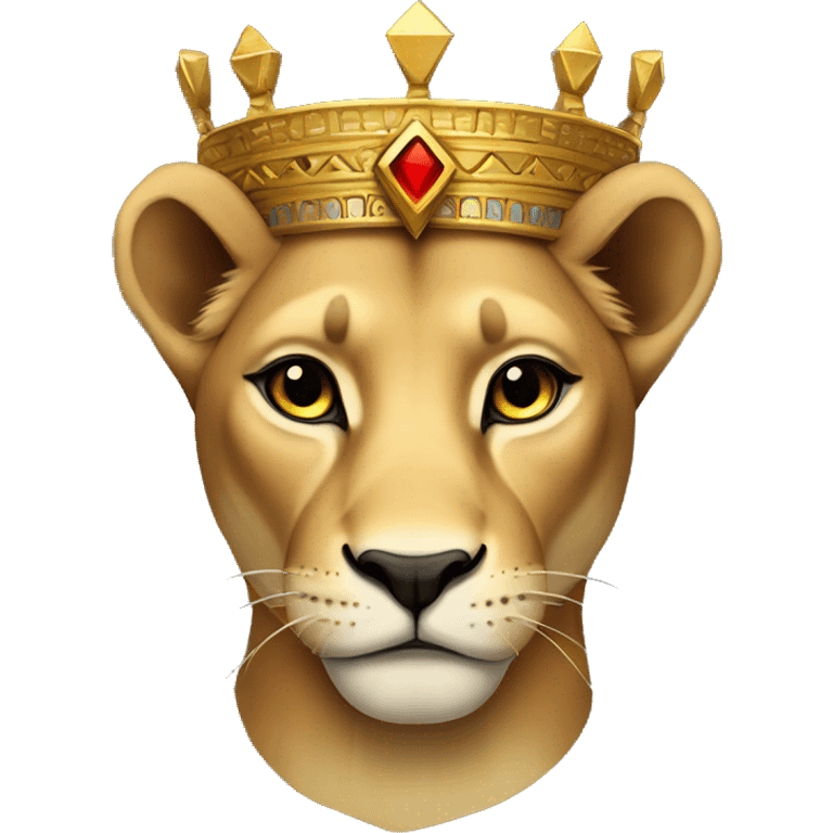 Lioness with a crown Egyptian theme emoji