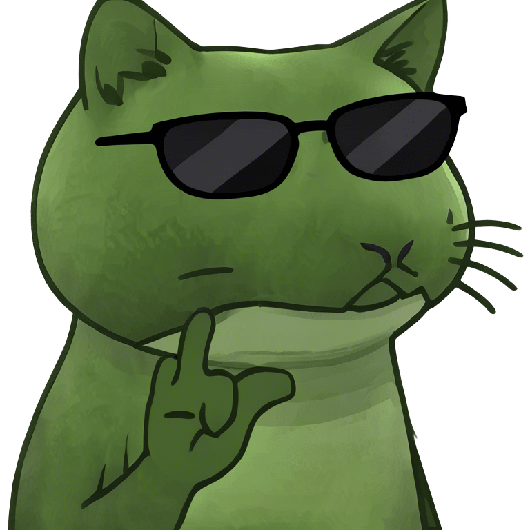 Cat with sunglasses emoji