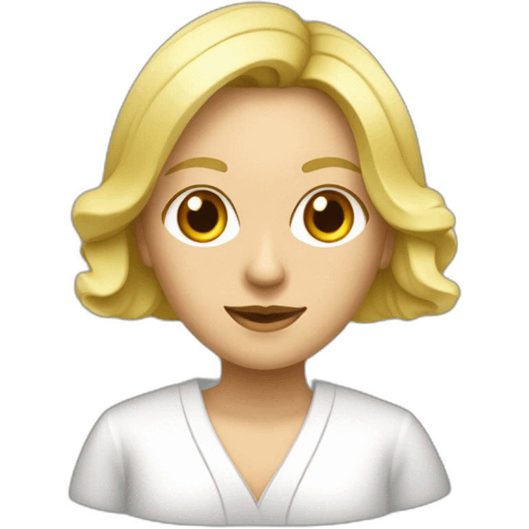 une avocate blonde avec la robe d'avocate emoji