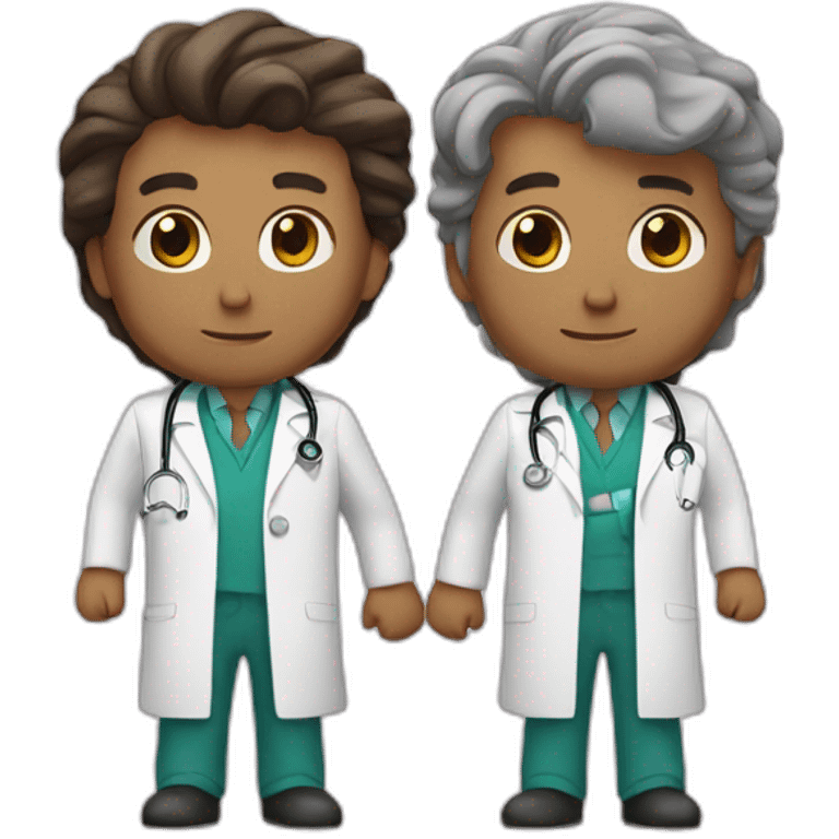 Two doctors in love emoji