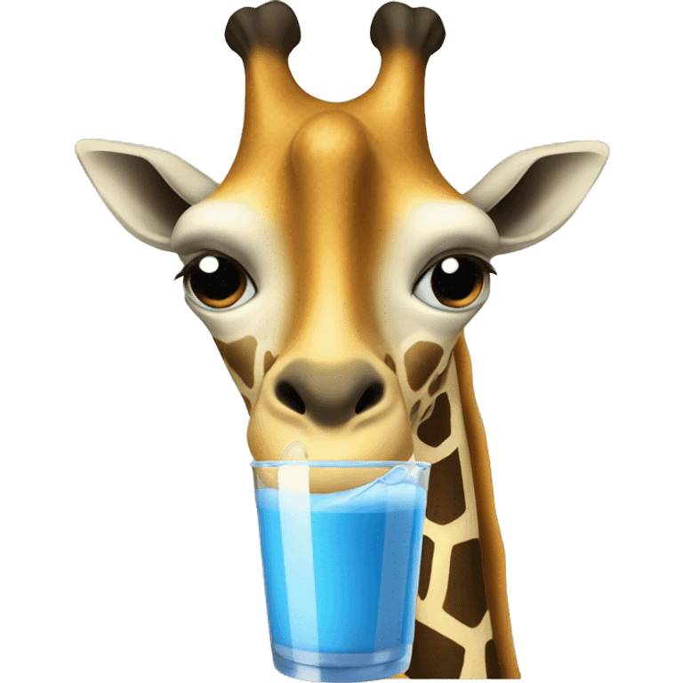 Girafe drinking  emoji