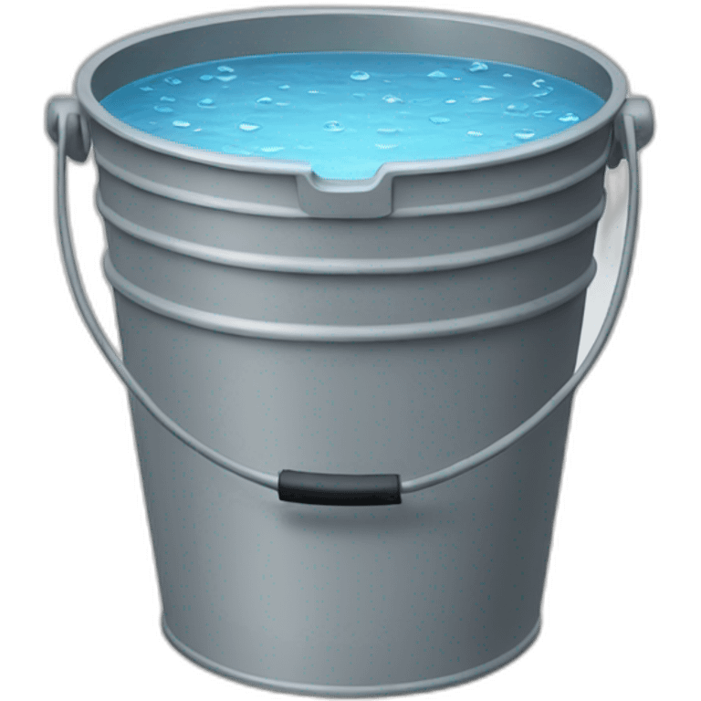 bucket with full of water emoji