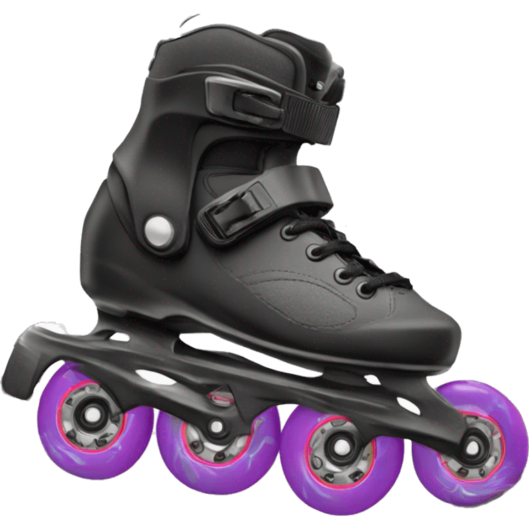 a black rollerblade inline skate, the model called "TWISTER XT" with a more edgy design emoji