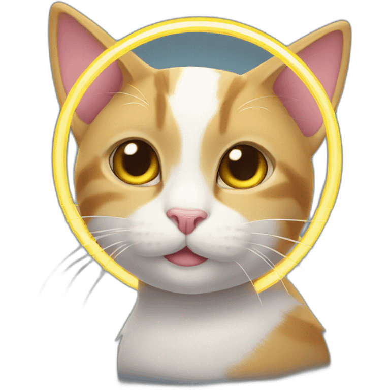 Cat with halo emoji