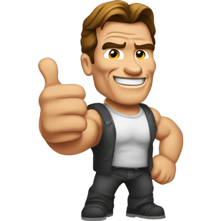 arnold schwarzenegger with thumbs up emoji