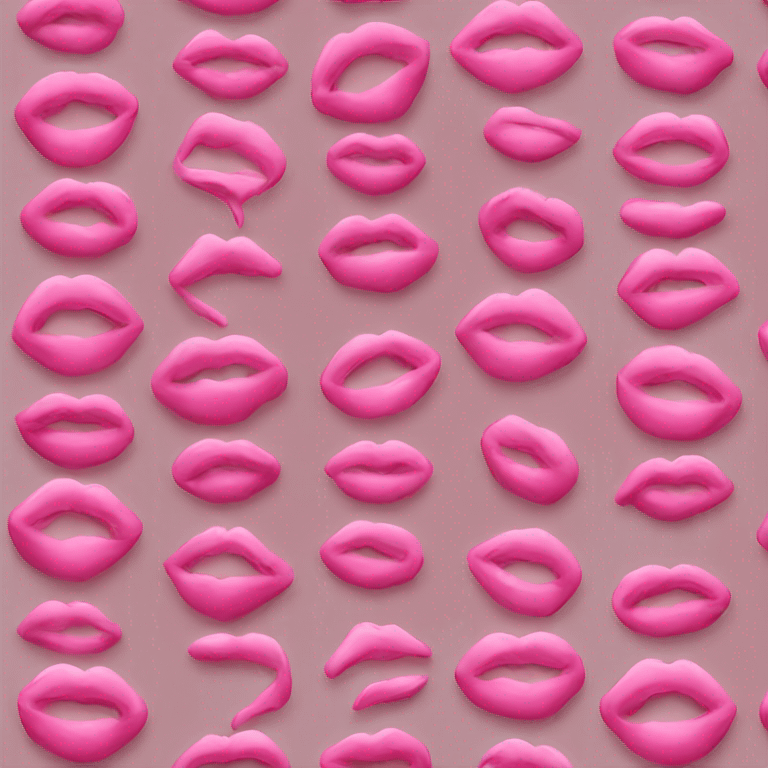 Pink kiss print  emoji