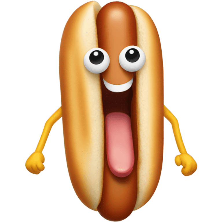 hot dog with legs and arms emoji