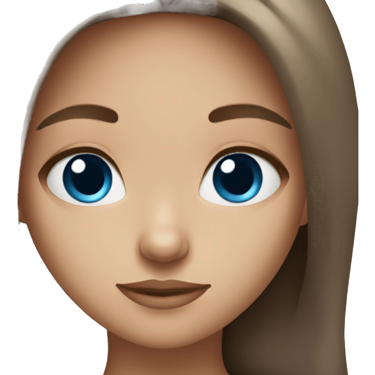 girl with blue eyes and brown hair emoji