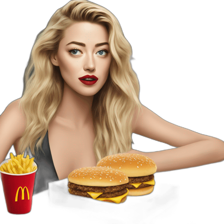 Amber Heard + Mcdonalds emoji