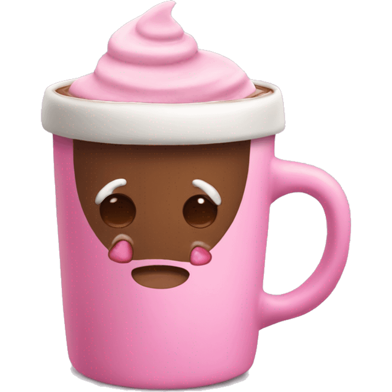 pink hot chocolate emoji