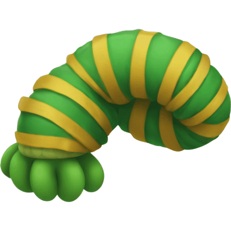 caterpillar in a scarf emoji