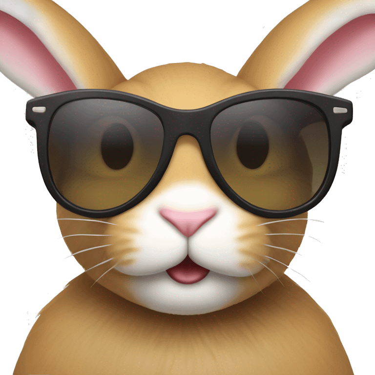 happy rabbit sunglasses emoji