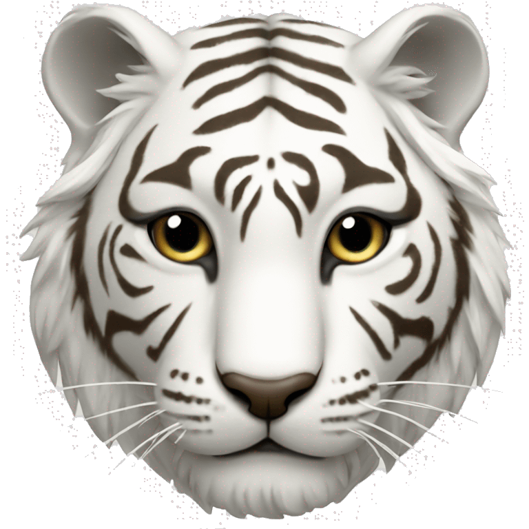 white boho tiger with muoth open  emoji