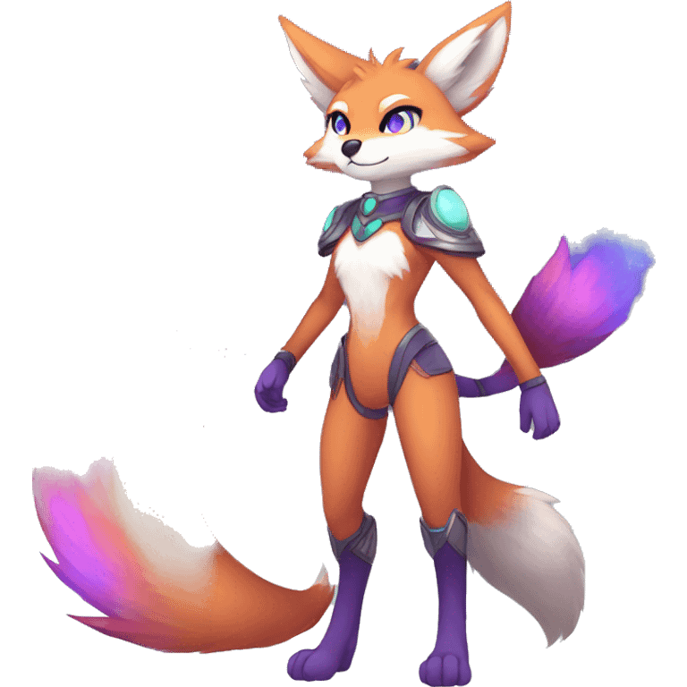 Anthro Sona Fakemon Nebula Fox Full Body emoji