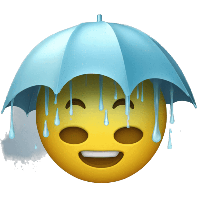 3d rain emoji